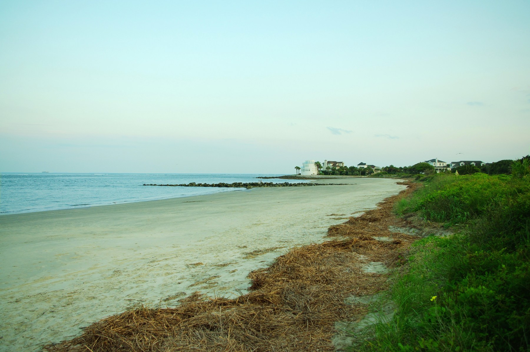 Sullivan’s Island beach, looking southwest from the northeastern tip; photographed May 2014.