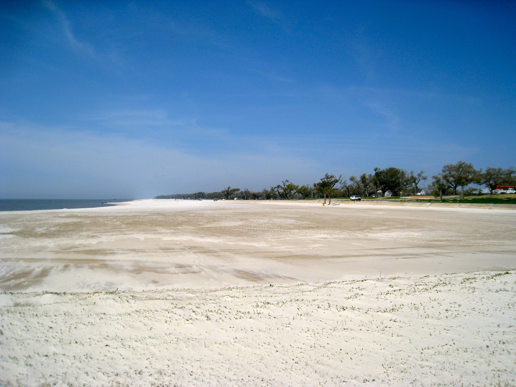 Gulf Beach in Pass Christian, Mississippi — photographed 2010-03-23. Historical image; not current conditions. Photo: carlfbagge.