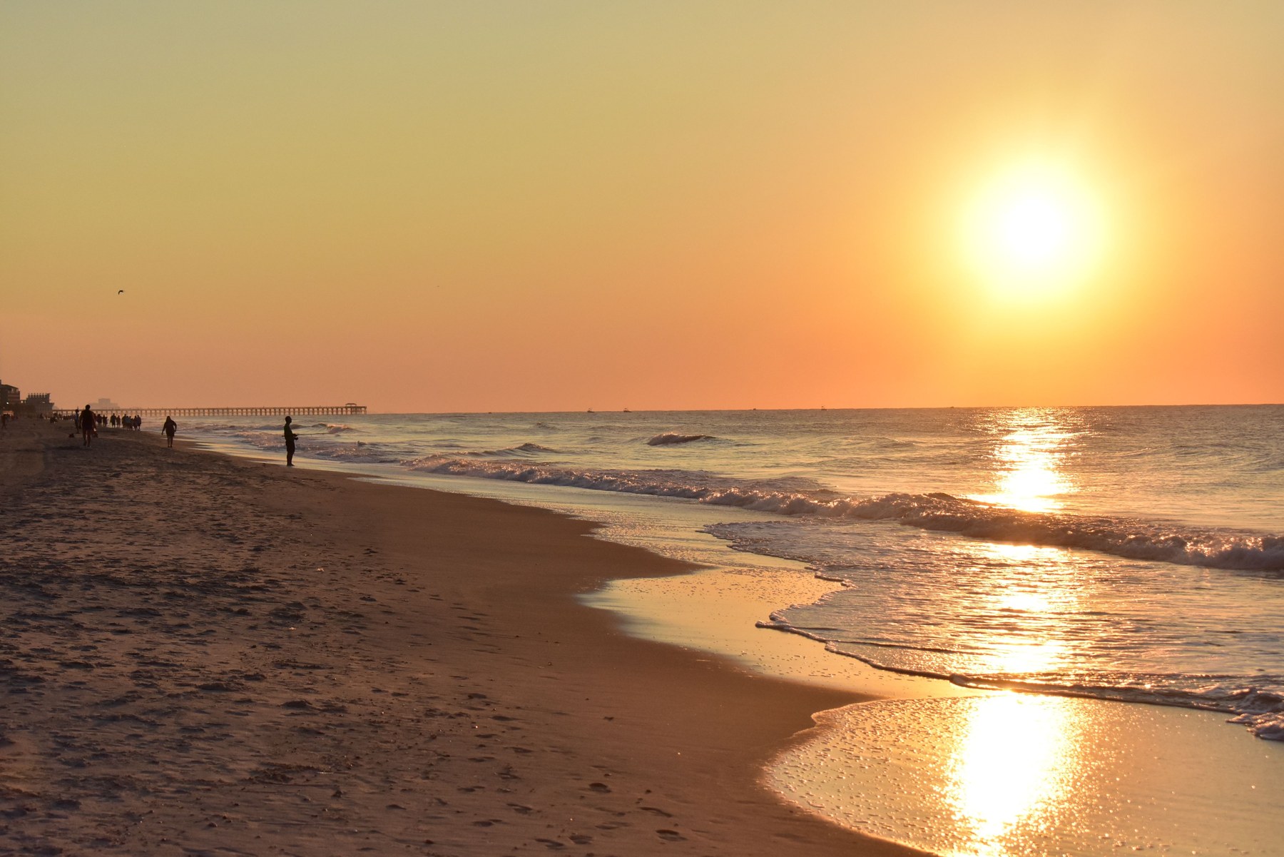 Myrtle Beach shoreline at sunrise; publisher-reported capture date July 11, 2018.