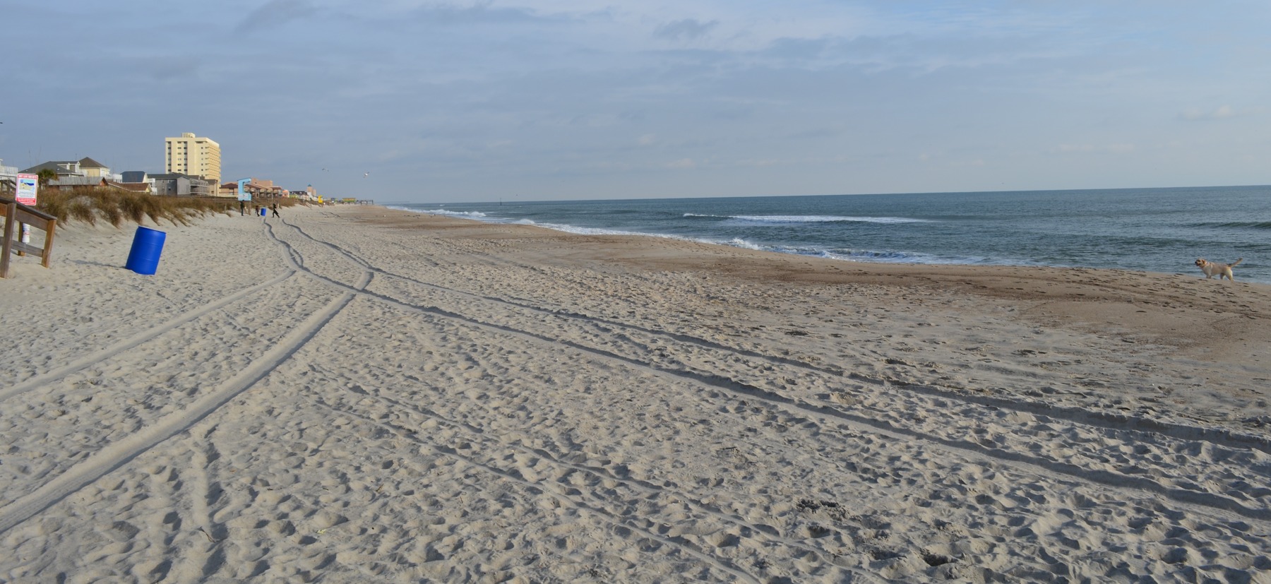 Kure Beach shoreline; photographed December 31, 2013.
