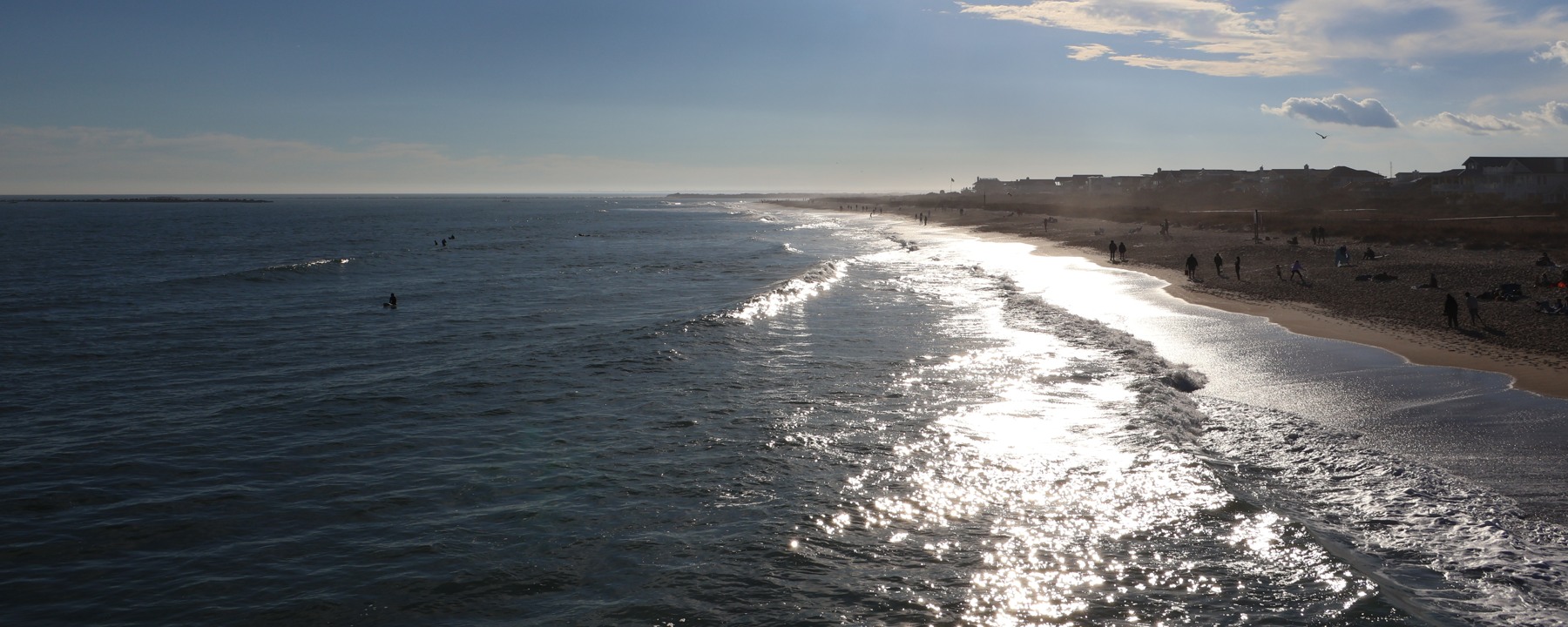 Wrightsville Beach shoreline; photographed January 1, 2023.